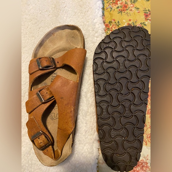 Brown Leather Sandals with Buckles - Picture 1 of 2